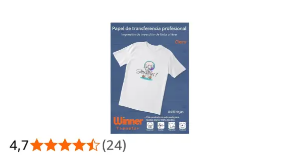 Cómo usar papel transfer con plancha: imprime, corta, plancha y finaliza tu diseño en camisetas claras. ¡Fácil y profesional!